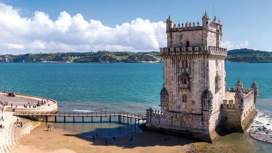 The iconic Belém Tower, Lisbon, Portugal